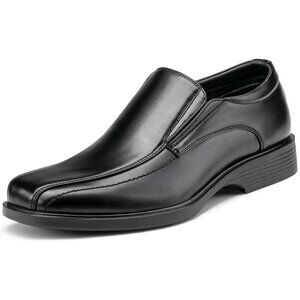 🆕Bruno Marc Men's Black Cambridge Slip-on Loafers Square-Toe Dress Shoes